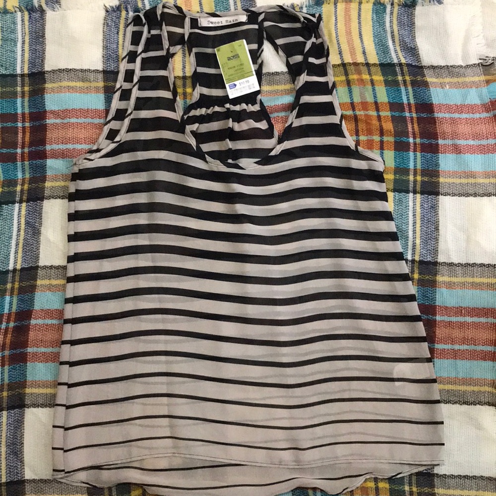 Sleeveless sheer top
